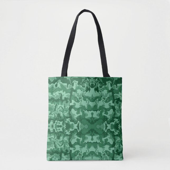 Green Waves Tote Bag (Front)