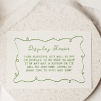 Green Wavy Frame Bridal Shower Display Shower