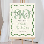 Green Wavy Welcome Sign 30th Birthday Template<br><div class="desc">Green Wavy Welcome Sign 30th Birthday Template, Sage Scalloped 30th Birthday Party Welcome Women, Editable Thirty Welcome Poster, 30th Birthday Sign Blue, Sage and Gold Welcome Sign, Sage Birthday Poster, Happy 30th Birthday Sign, Editable 30th Birthday Sign, 40th Sign for Her, 30 Birthday Party Sign, 30th Birthday Party Welcome, 30th...</div>