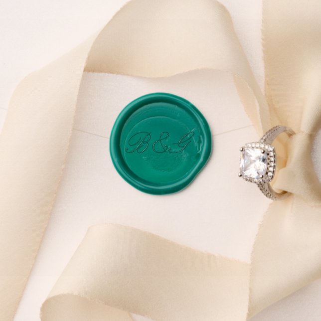 Green wax seal stamp for elegant wedding event (Insitu (Wedding))