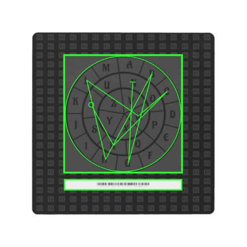 Green Wealth Sigil 12 Metal Print