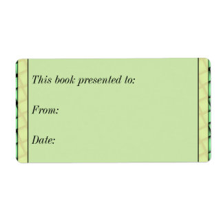 Green Weave Book Gift Label