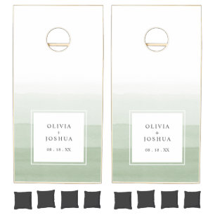 Green Wedding Cornhole Set