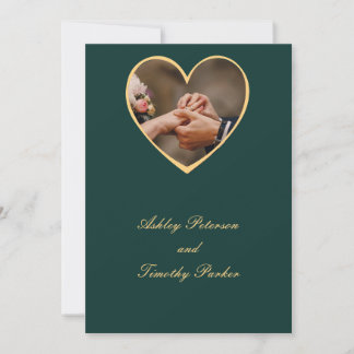 green wedding invitation