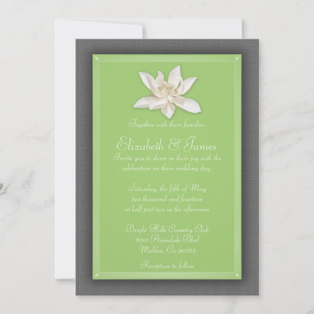 Green Wedding Invitations (Front)