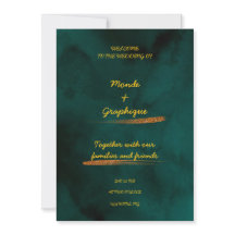 Green Wedding Invitations Art