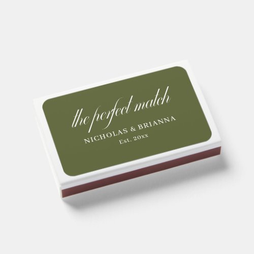 Green Wedding  Matchboxes