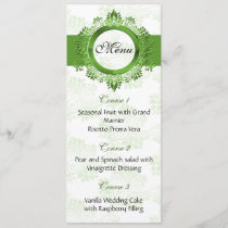 green wedding menu
