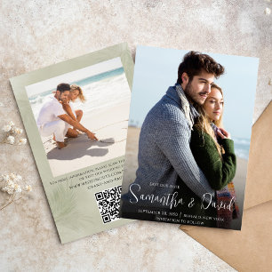 Green Wedding Save the Date Photo