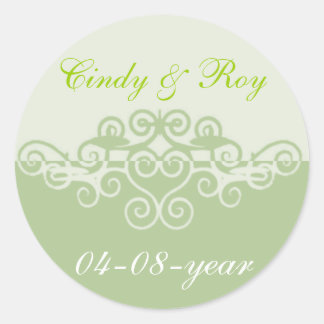Green wedding stickers