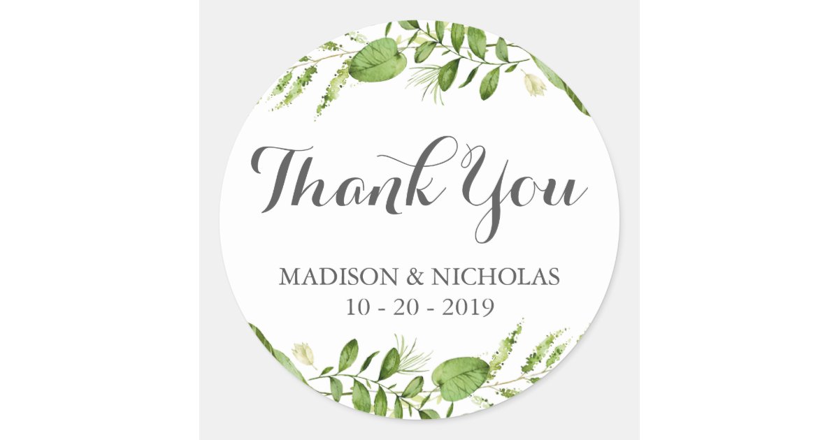Greenery Stickers Greenery Modern Wedding Stationery Rustic Greenery Sticker Personalized Wedding Sticker W085 Greenery Wedding