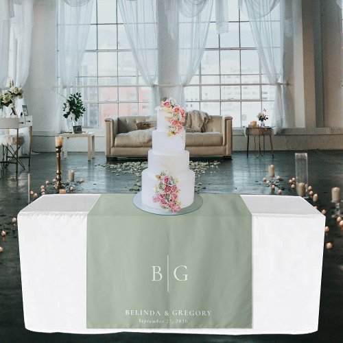 Green Wedding Sweetheart Table Runner Decor Sign