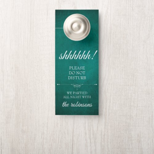 Green Wedding WelcomeDo Not Disturb Door Hanger