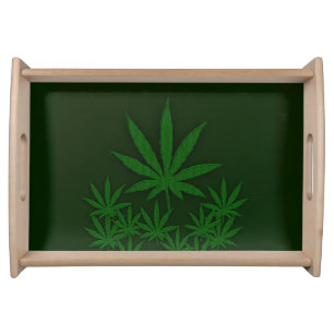 Green Weed Serving Tray