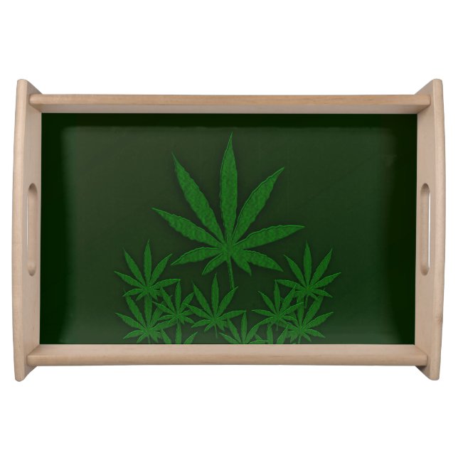 Green Weed Serving Tray (Front)