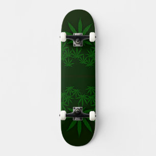 Green Weed Skateboard Deck