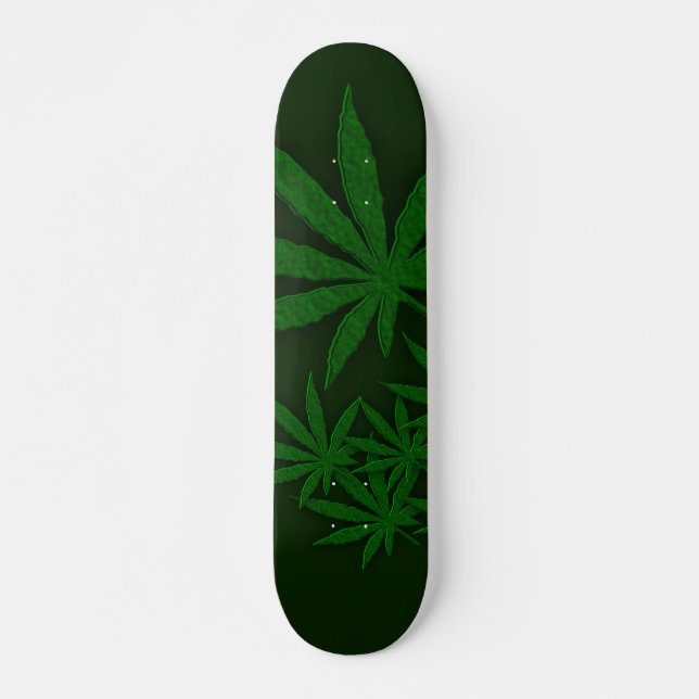 Green Weed Skateboard Deck (Front)