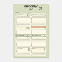 Green Weekly Grocery List -