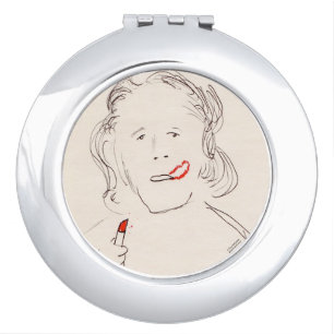 Green Weenii "Bad Day" Round Compact Mirror