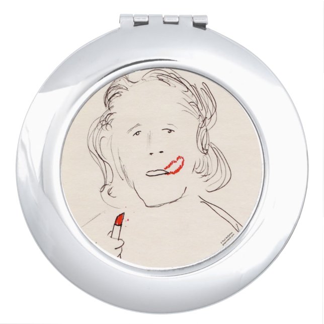 Green Weenii "Bad Day" Round Compact Mirror (Front)