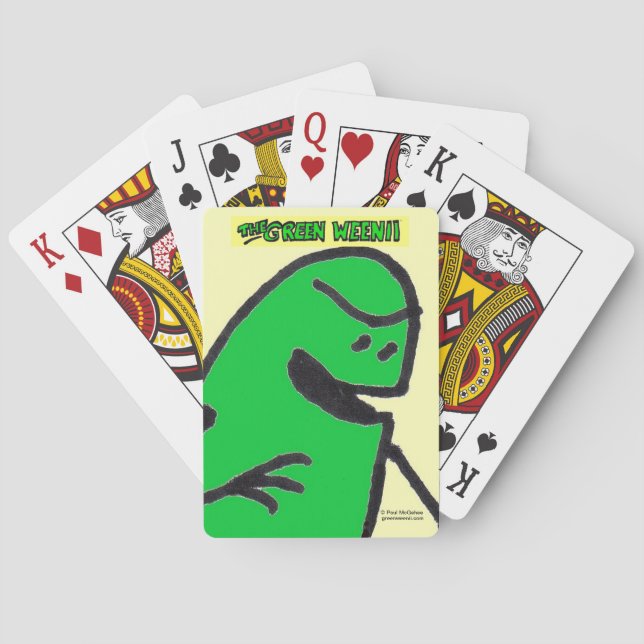Green Weenii Bicycle® Poker Playing Cards (Back)