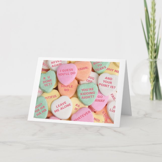 Green Weenii "Bitter Sweets" Greeting Card (Front)