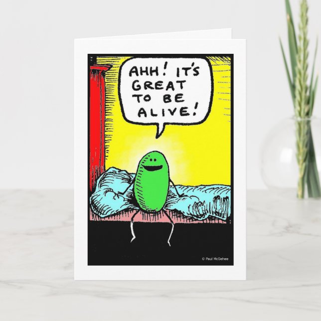 Green Weenii "Great to be Alive" Greeting Card (Front)