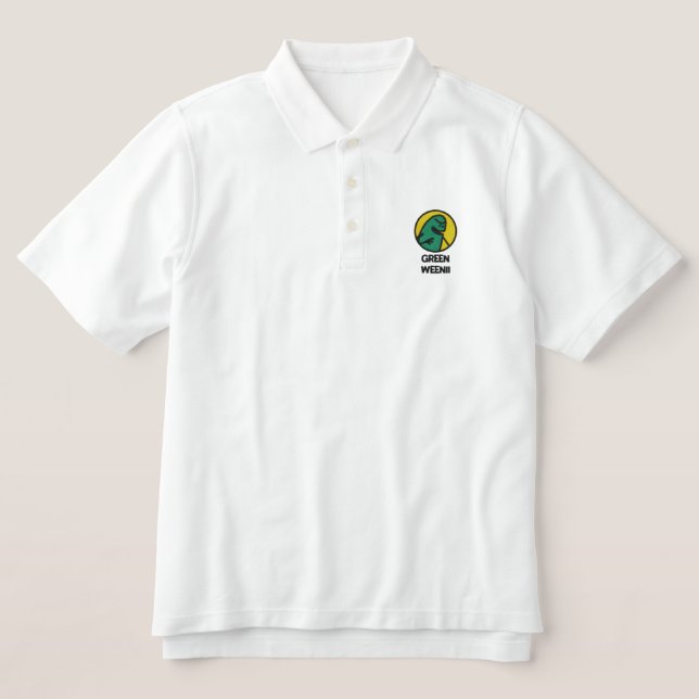 Green Weenii Logo Custom Embroidered Polo (Design Front)