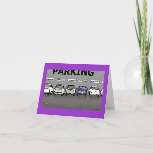 Green Weenii Parking Lot Note Card