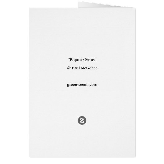 Green Weenii "Popular Sinus" Get-Well Card (Back)