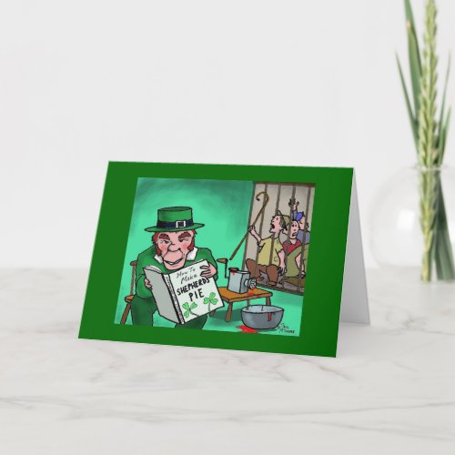 Green Weenii Shepherds Pie St Patricks Day Card