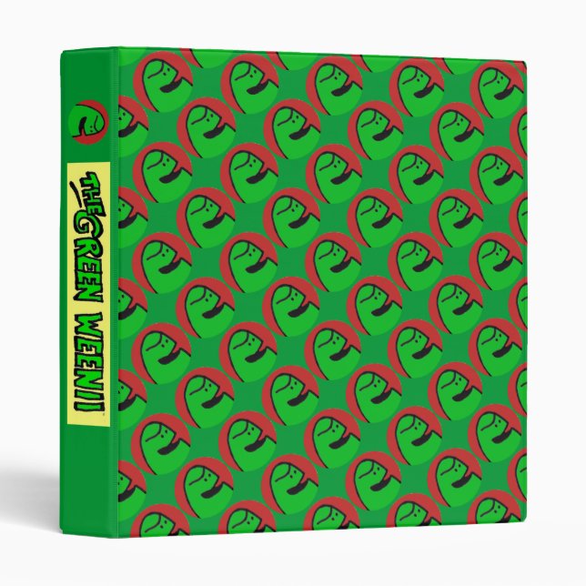 Green Weenii "Weenii Head" Avery™ School Notebook Binder (Front/Spine)
