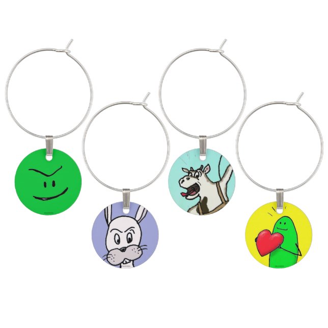 Green Weenii Wine Charms (Set 1) (Staggered)