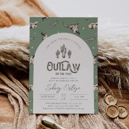 Green Western Baby Shower Invitation