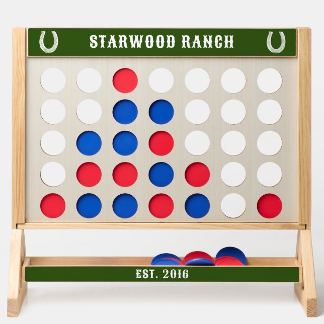 Green Western Rodeo Horseshoe Ranch Equestrian Fast Four (Front)