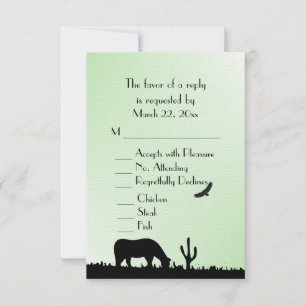 Green Western with Entree RSVP Card