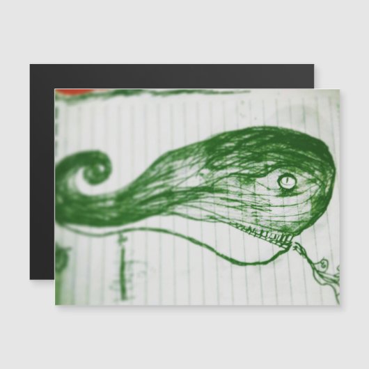 green whale drawing manga anime (Front/Back)
