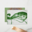 green whale yaei abstract art design  note card