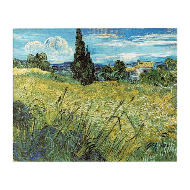 Green Wheat Field  Vincent van Gogh Acrylic Print (Front)