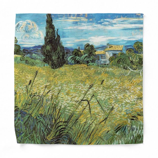 Green Wheat Field  Vincent van Gogh   Bandana (Front)