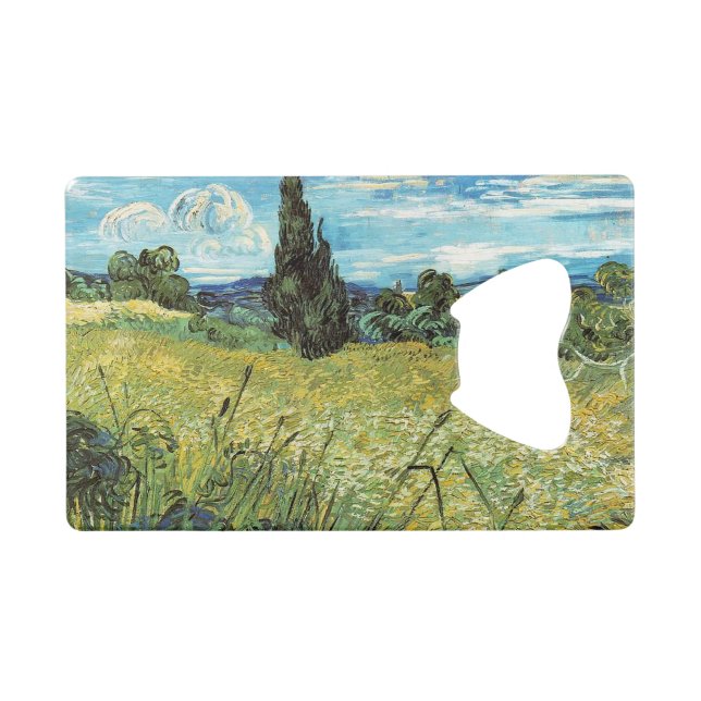 Green Wheat Field  Vincent van Gogh    Credit Card Bottle Opener (Front (Horizontal))