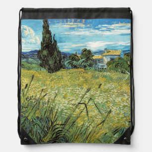 Green Wheat Field  Vincent van Gogh    Drawstring Bag