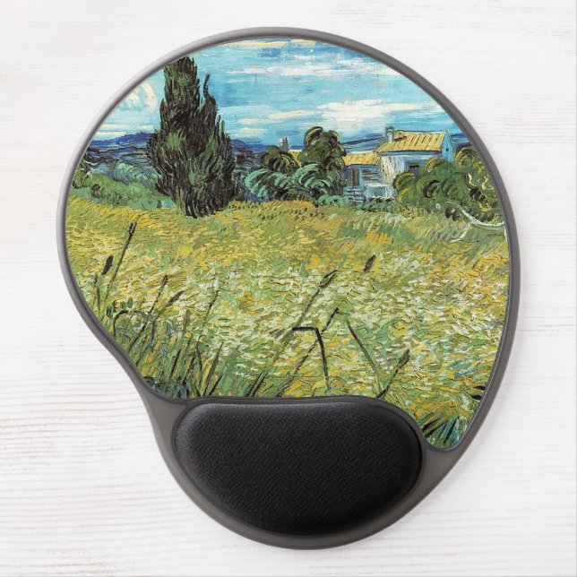 Green Wheat Field  Vincent van Gogh   Gel Mouse Pad (Front)