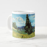 Green Wheat Field  Vincent van Gogh   Giant Coffee Mug<br><div class="desc">Green Wheat Field with Cypress. Vincent van Gogh. Cute summer landscape. There is a house on a green field. There is a tree growing next to the house. There is tall grass on the field. Clouds are running across the blue sky. Reproduction of famous works of art images in the...</div>
