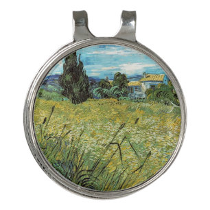 Green Wheat Field Vincent van Gogh Golf Hat Clip