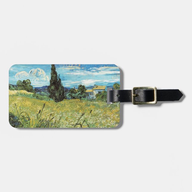 Green Wheat Field  Vincent van Gogh    Luggage Tag (Front Horizontal)