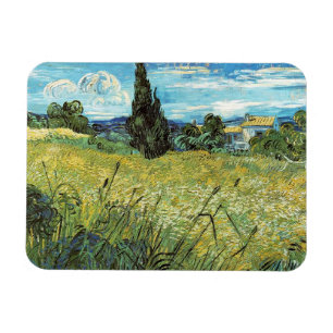 Green Wheat Field Vincent van Gogh Magnet