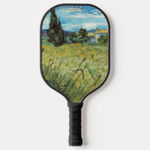Green Wheat Field Vincent van Gogh Pickleball Paddle