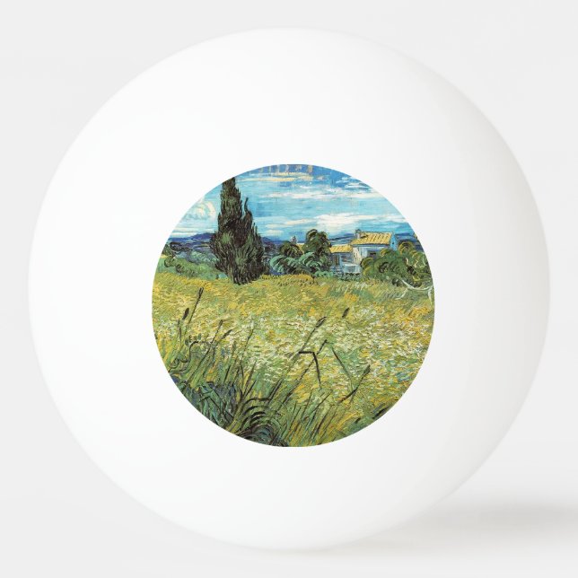 Green Wheat Field  Vincent van Gogh   Ping Pong Ball (Front)