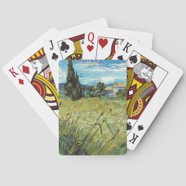 Green Wheat Field  Vincent van Gogh    Poker Cards (Back)